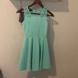 Mint green lace dress